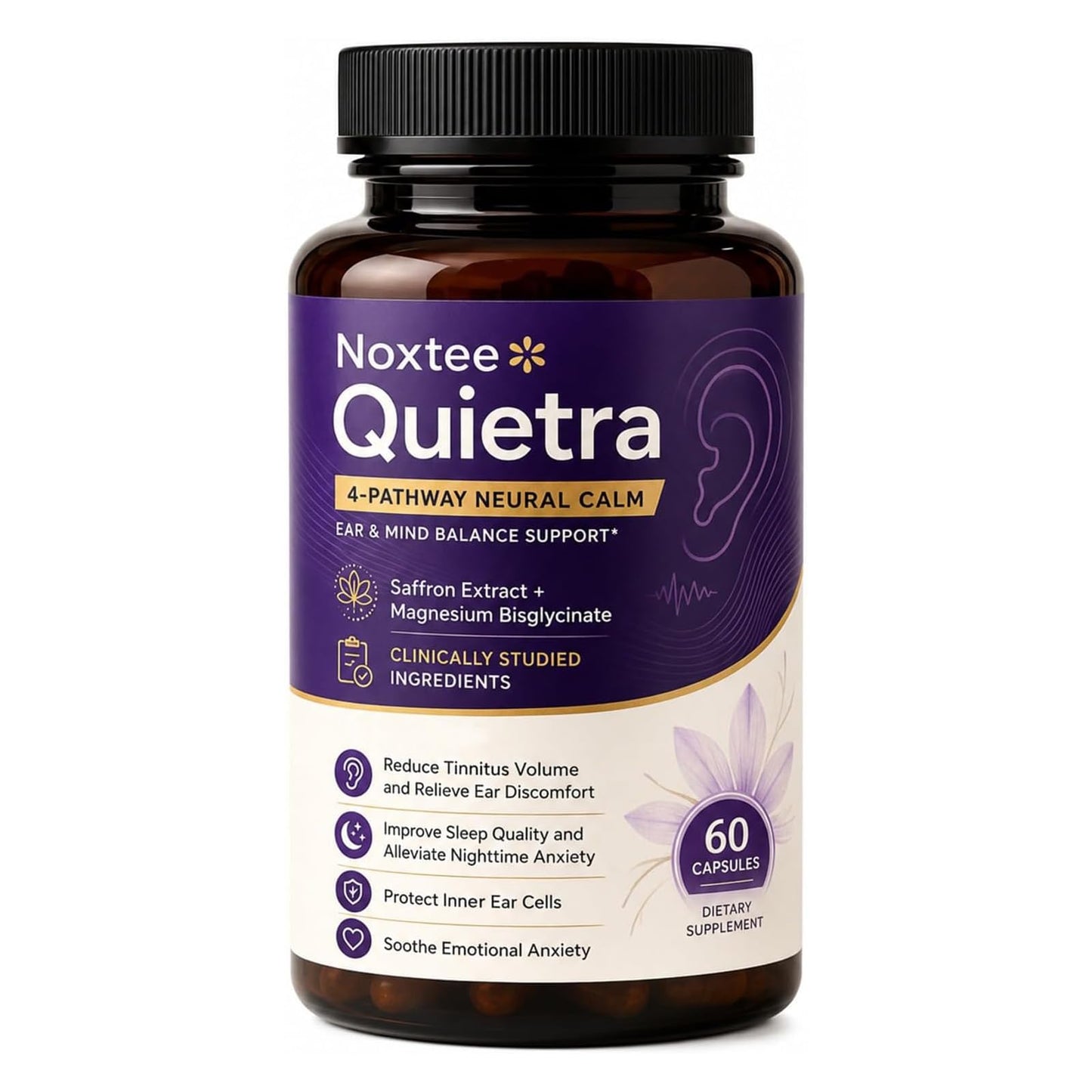 HER+ Cyperus Noxtee Quietra for Ear Health Support Capsule 60 Count