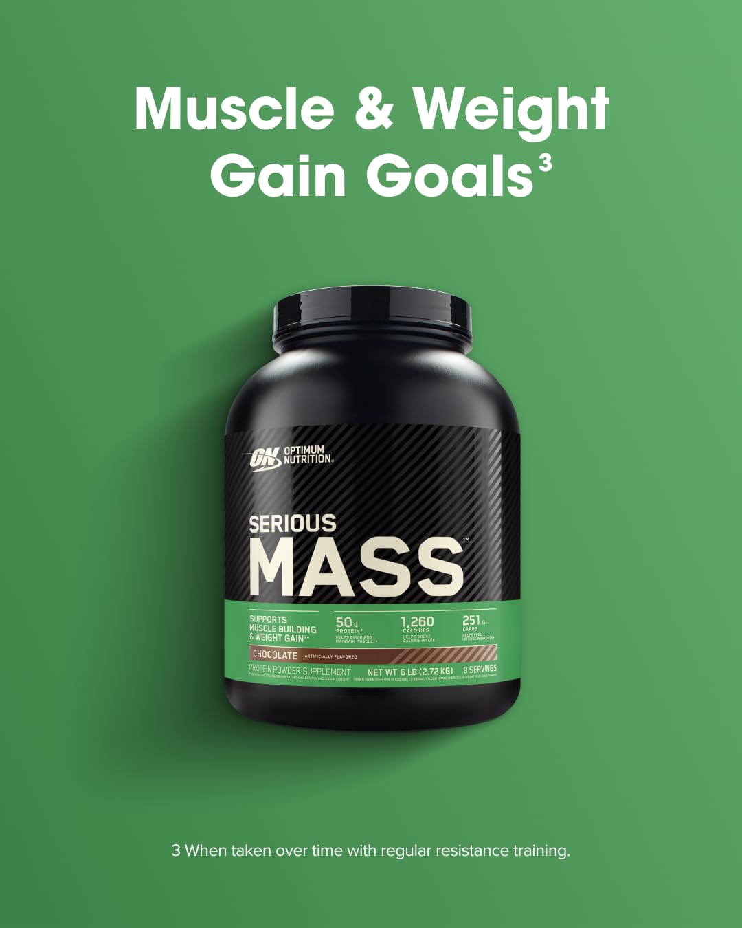 Optimum Nutrition Serious Mass Weight Gainer Protein Powder, 96 Servings, 6 Pound