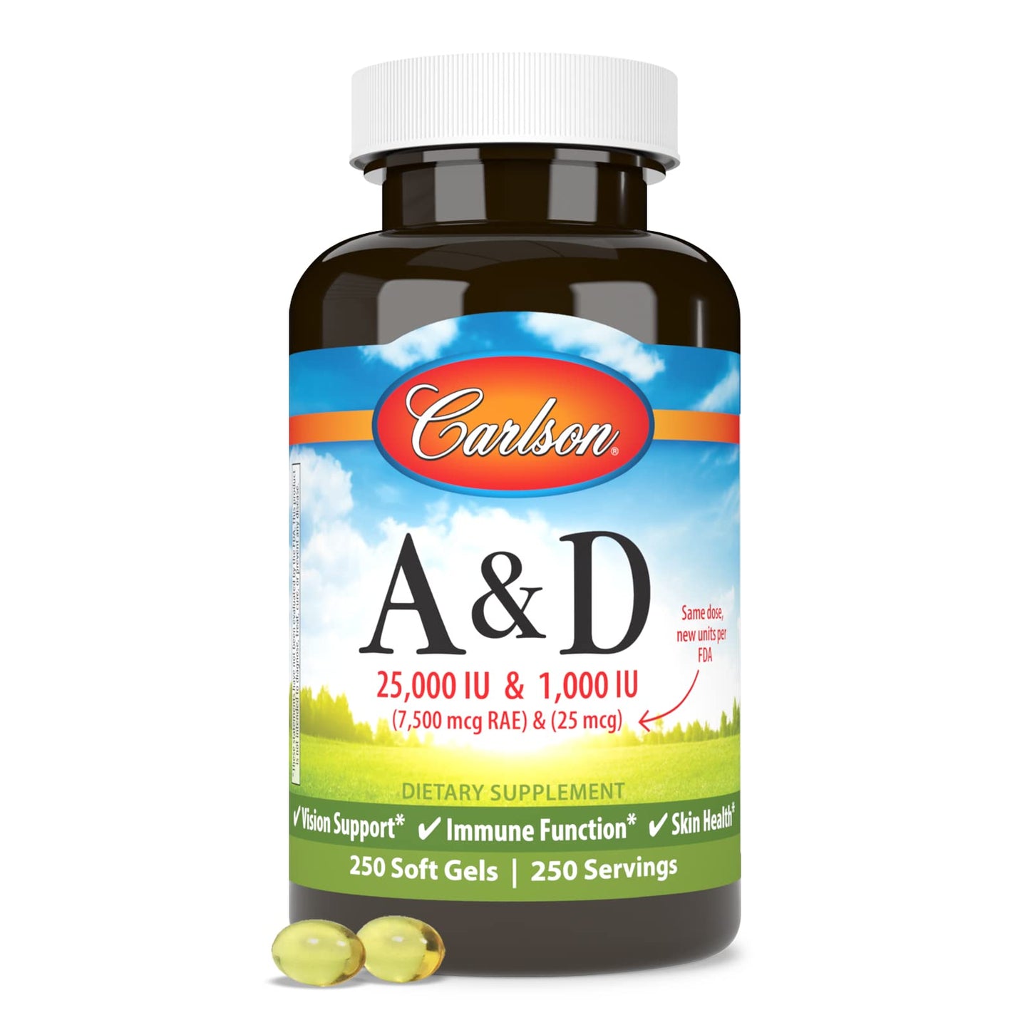 Carlson A & D Vitamin A Softgels 250