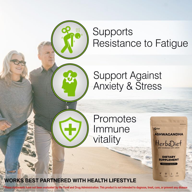 Herbadiet Ashwagandha Root Extract Powder 3.6 oz