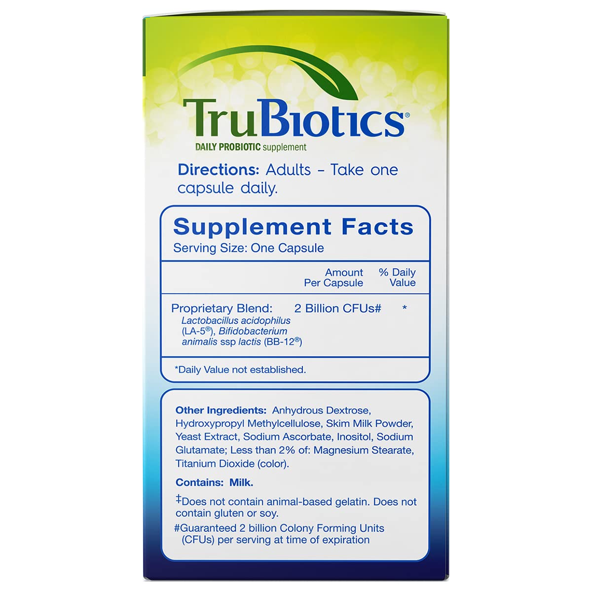 TruBiotics Daily Probiotic Capsules 30