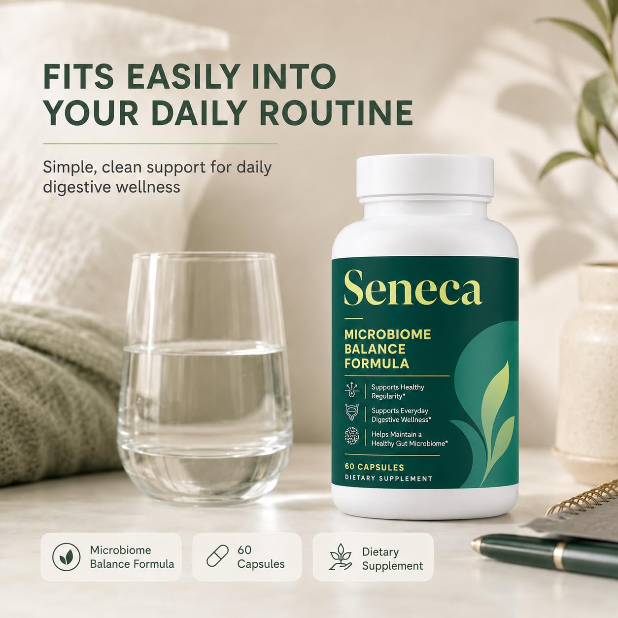 LsardL Seneca Advanced Gut Health Microbiome Balance Formula Capsule 60