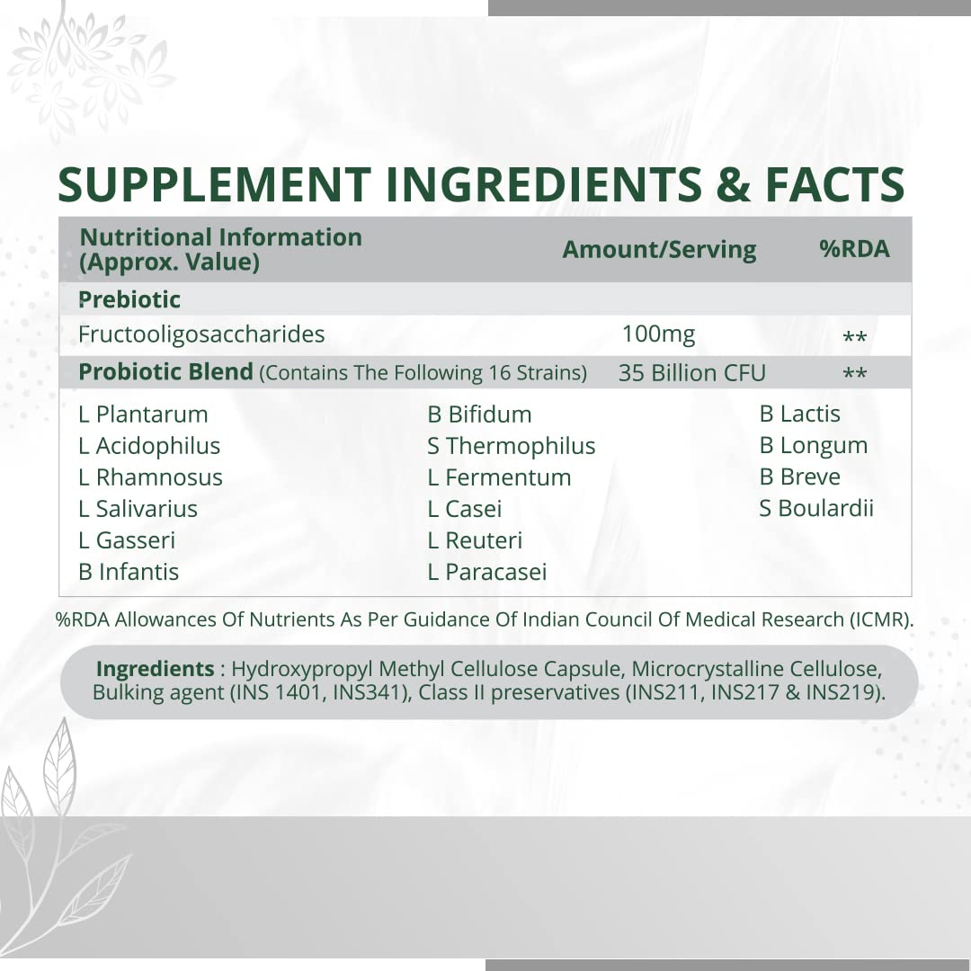 Himalayan Organics Probiotics 35 Billion CFU Supplement Capsule, 1 Count