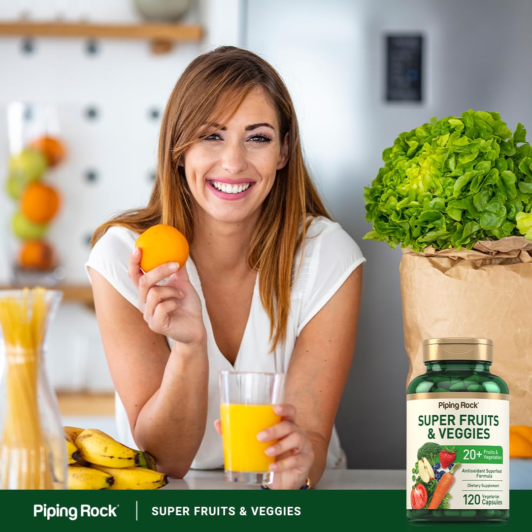 Piping Rock Fruits and Veggies Supplement Capsules 120 Count