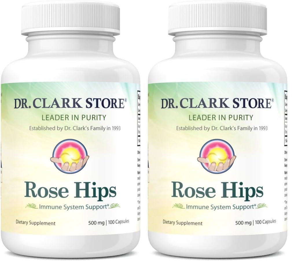 Dr Clark Store Rose Hips Supplement 500 mg Capsules 200 Count