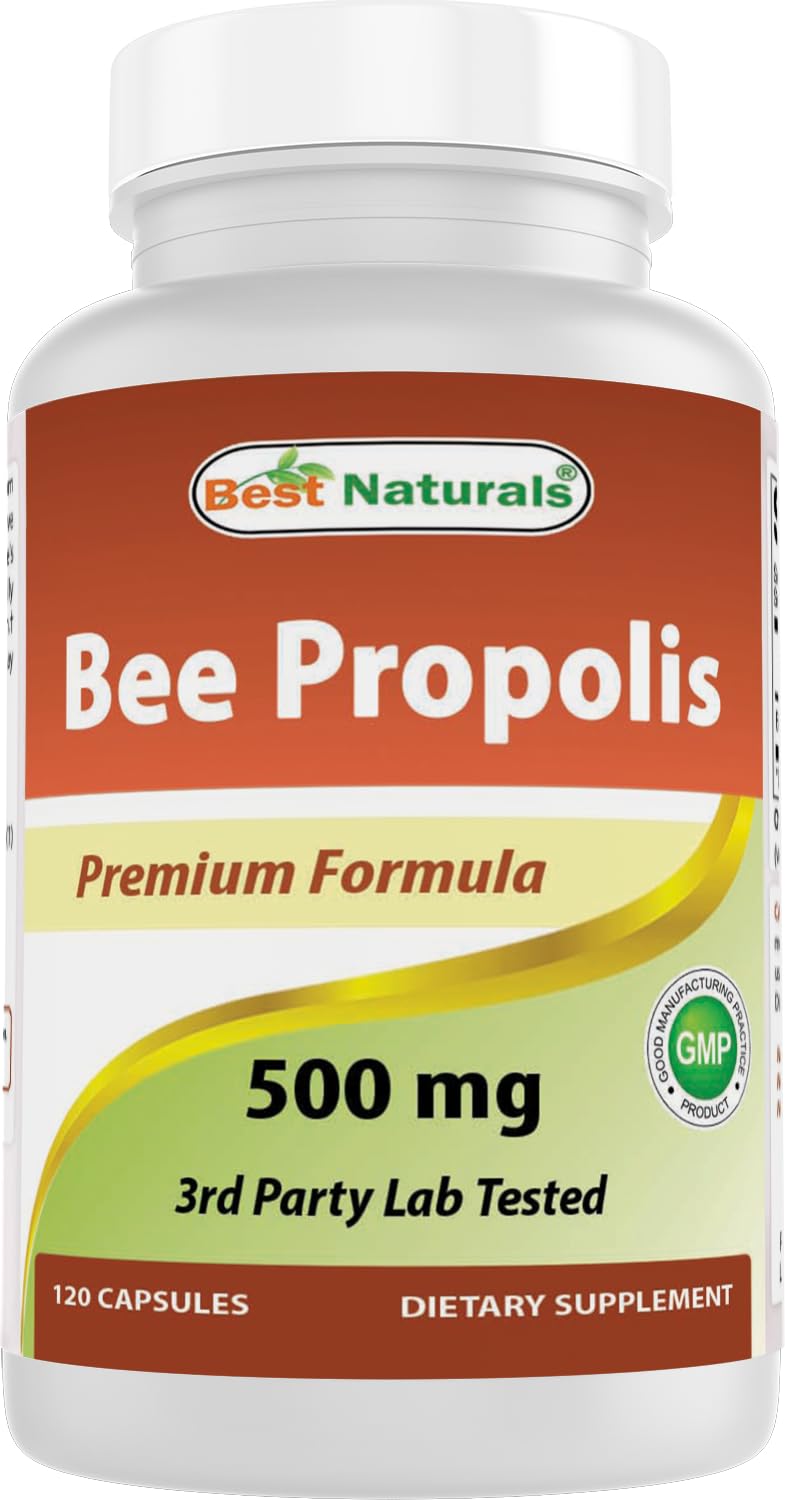 Best Naturals Bee Propolis 500 mg Capsules, 120 Capsules