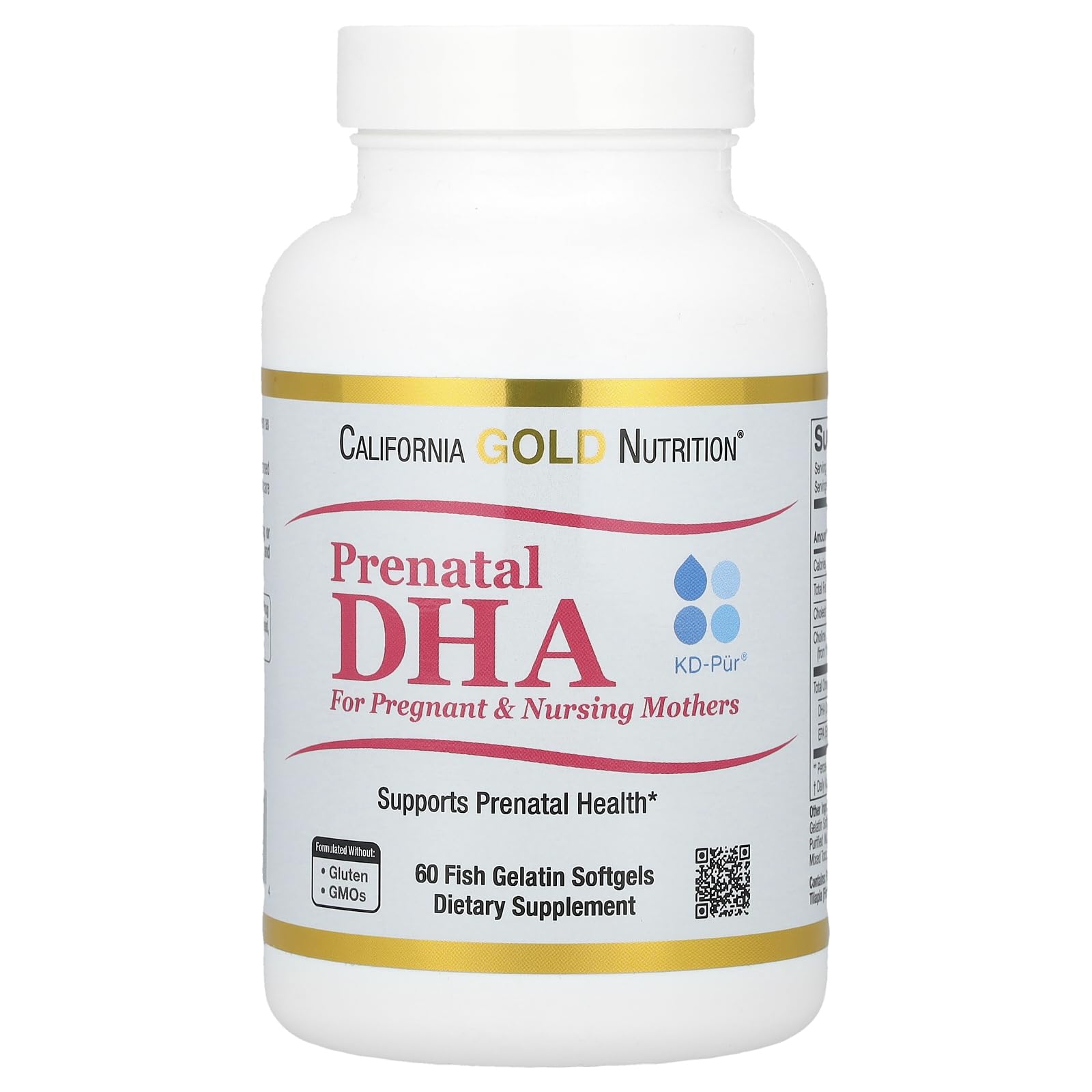 California Gold Nutrition Prenatal DHA Softgel 60