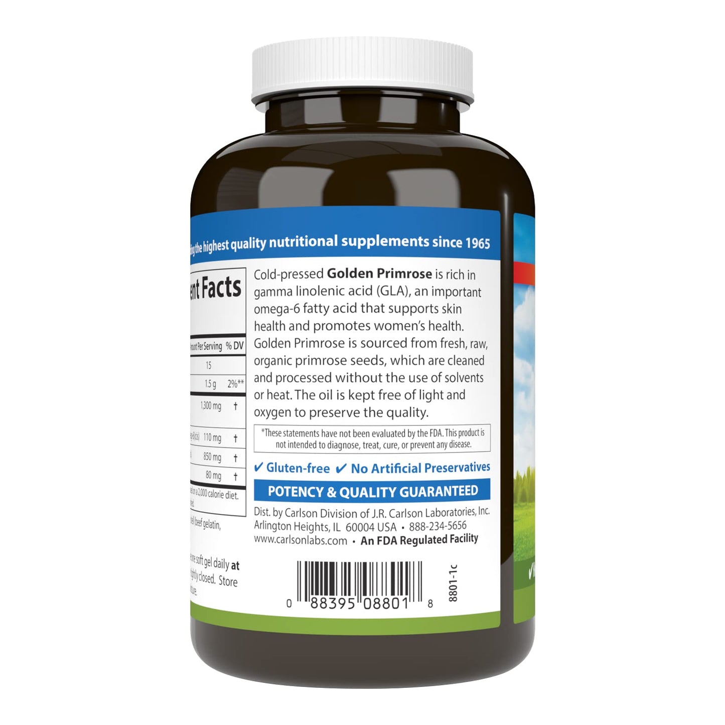 Carlson Evening Primrose Oil Softgels 90 count