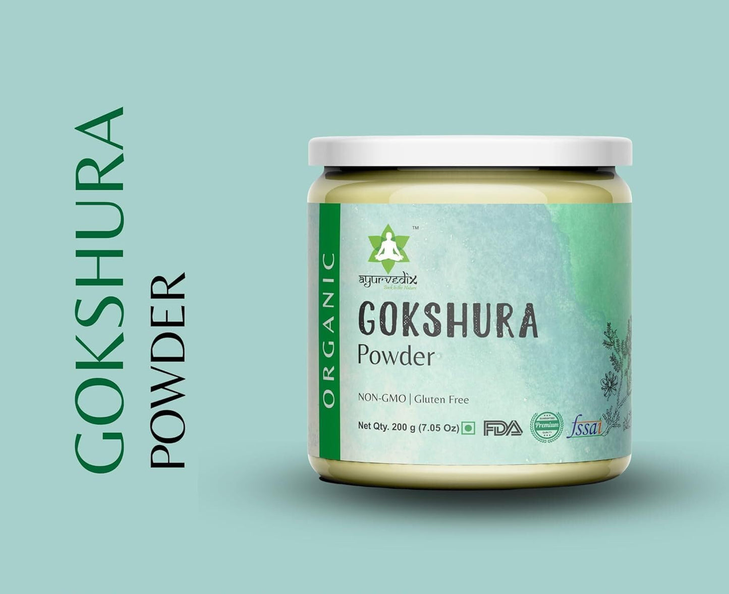 ayurvedix Organic Gokshura Powder 1 Ounce