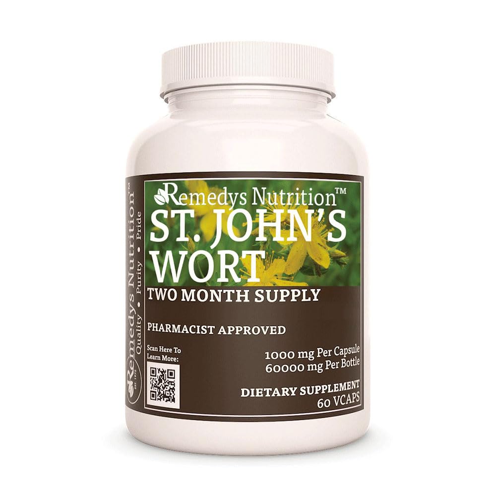 Remedy’s Nutrition St. John's Wort 1,000 mg Capsules, 60 Count