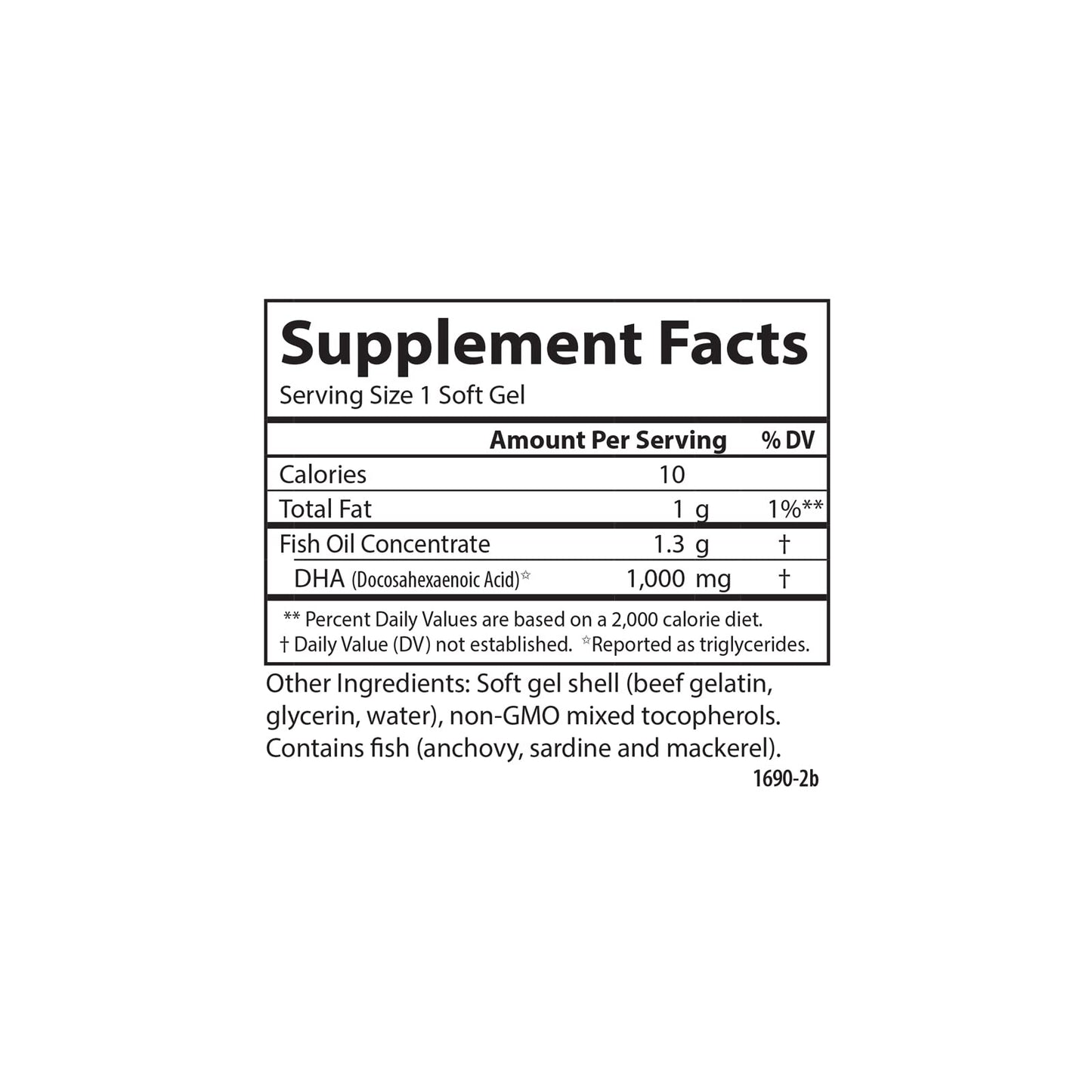 Carlson Elite DHA Gems 1000 mg DHA Softgels, 30