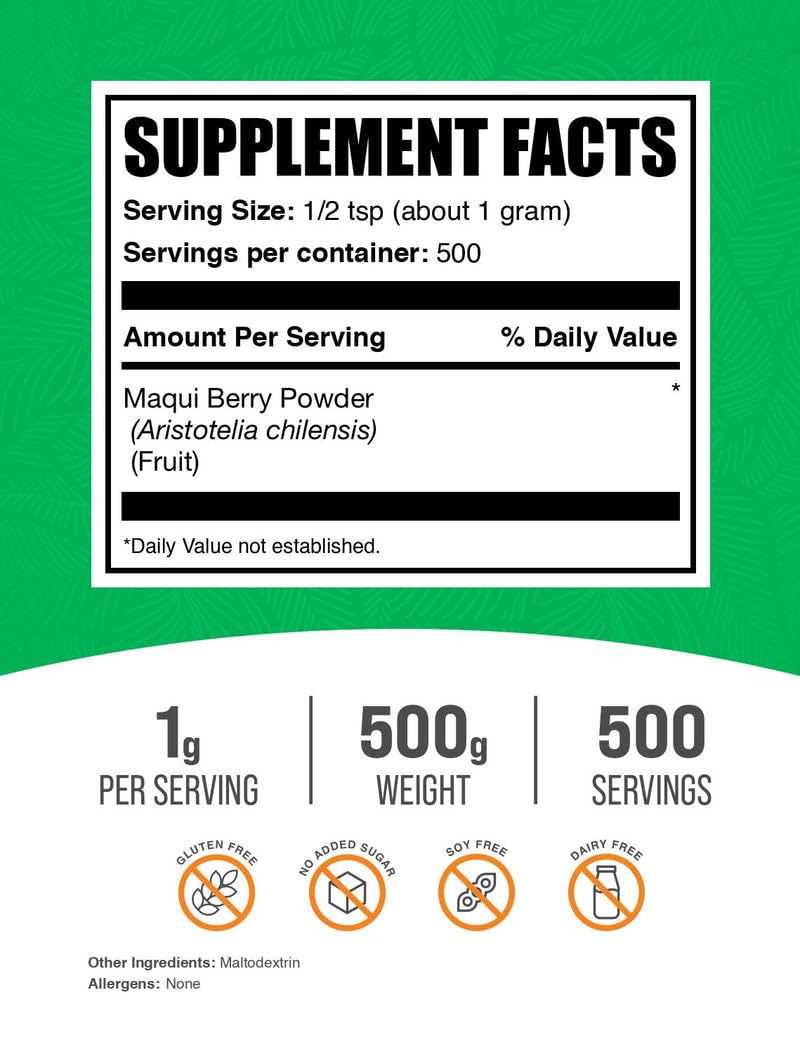 BulkSupplements Maqui Berry Powder 17.6 oz
