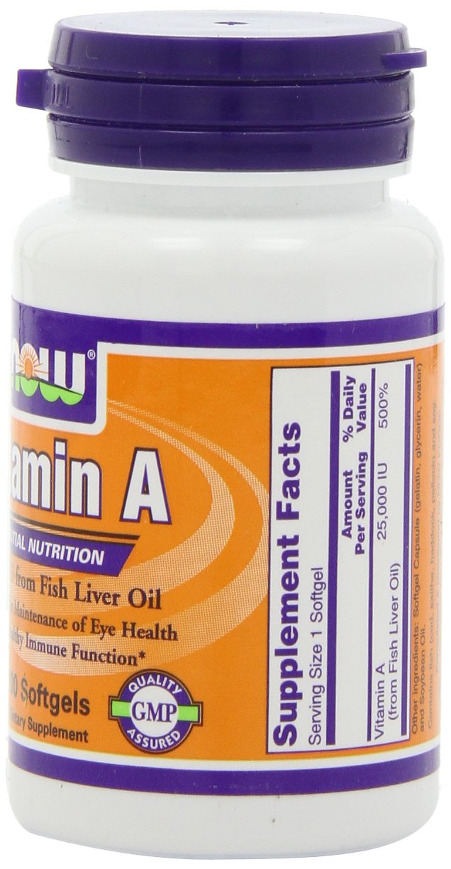 NOW Foods Vitamin A 25,000 IU Softgels, 400-Count