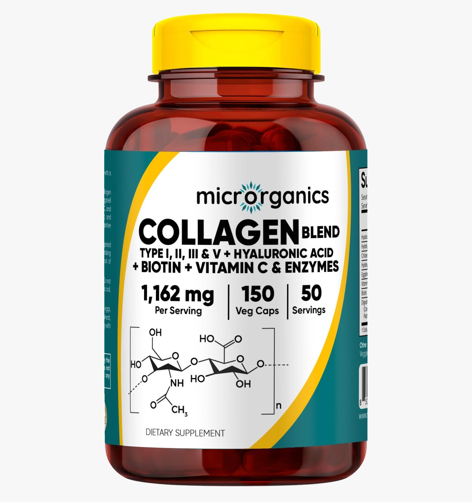 MICRORGANICS 5-in-1 Collagen Complex Capsule, 150 Count