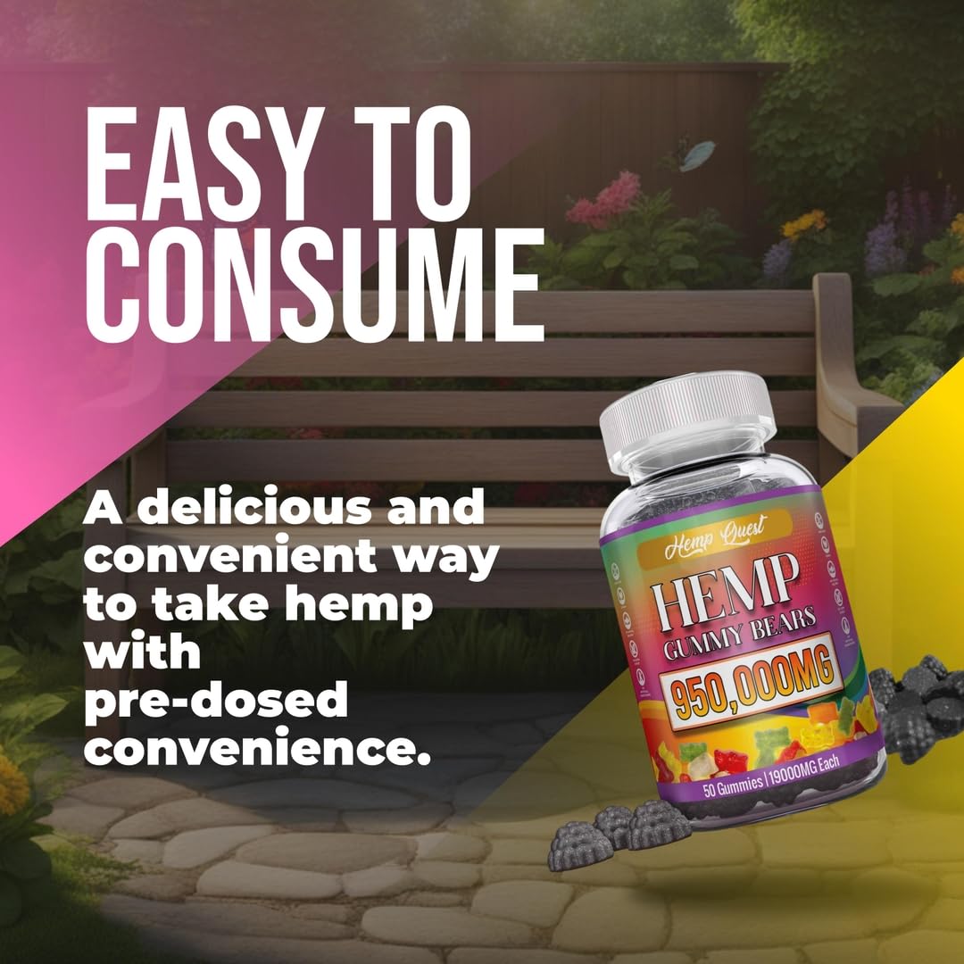 The CBD Project Natural Hemp Gummies High Potency Pure Organic Hemp Oil, Gummy, 50 Count