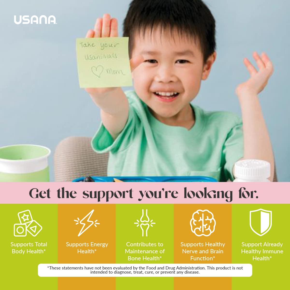 USANA Usanimals Multivitamin for Kids Chewable Tablets 56 Count