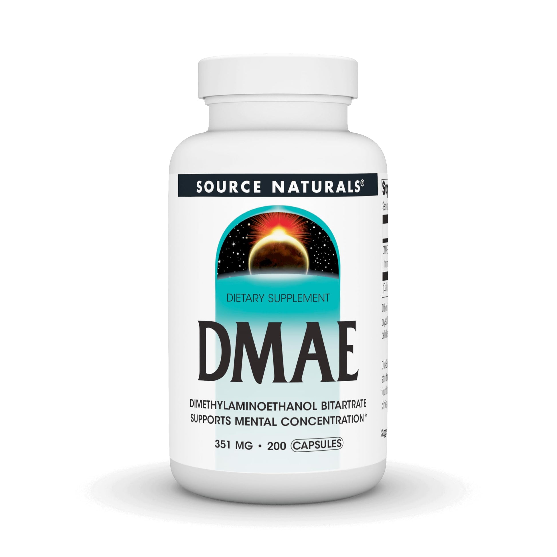 Source Naturals DMAE, Dimethylaminoethanol Bitartrate Capsules 200