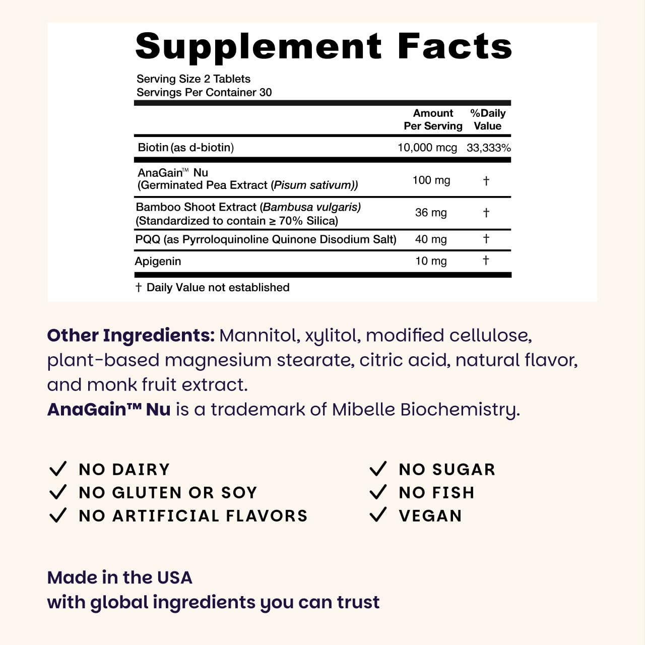 EZ Melts Hair Health Complete Tablets 240