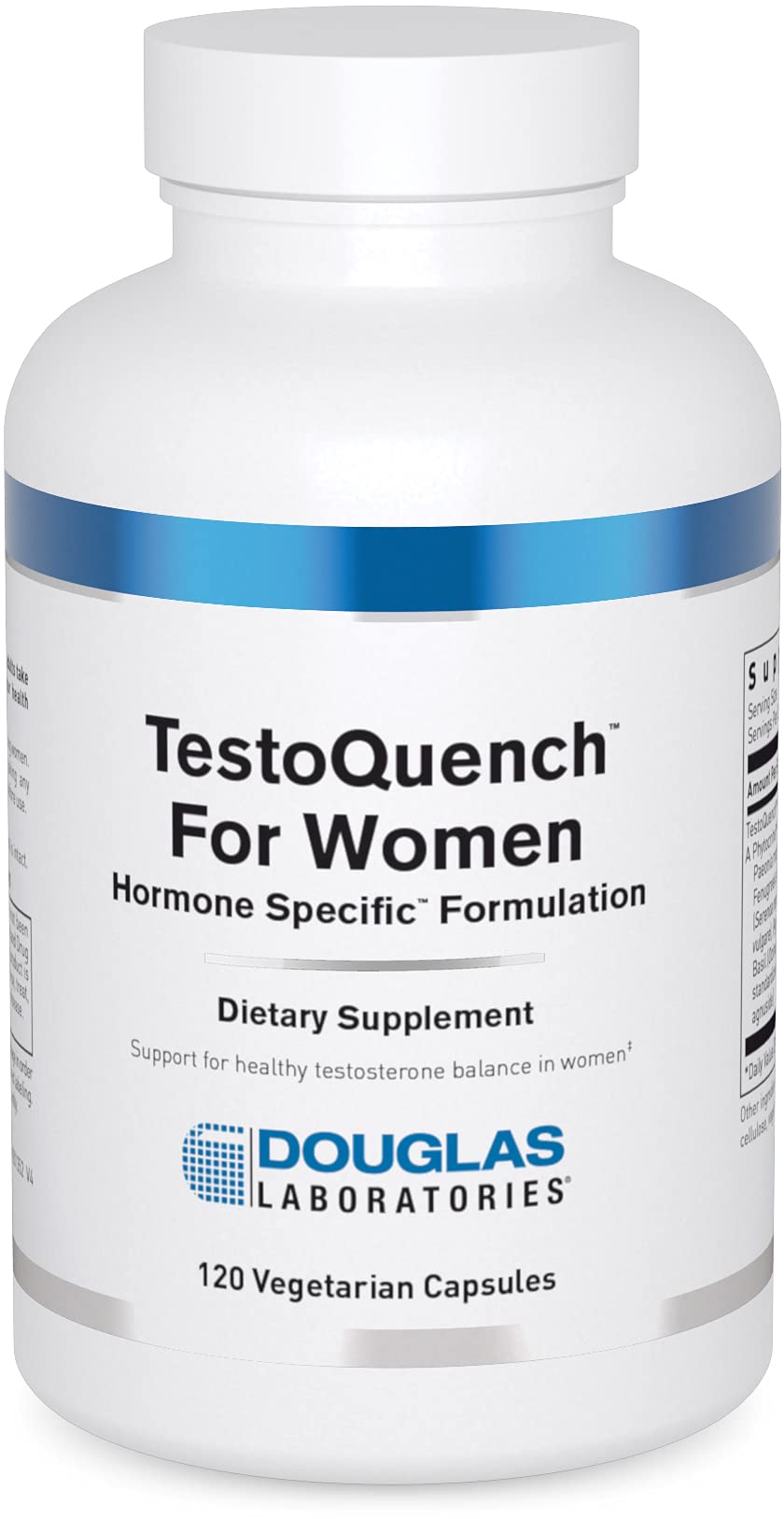 Douglas Laboratories TestoQuench for Women - Memory, Skin, Hair & Heart Health Supplement - With Saw Palmetto, Holy Basil & Fennel Seed 120 Capsules