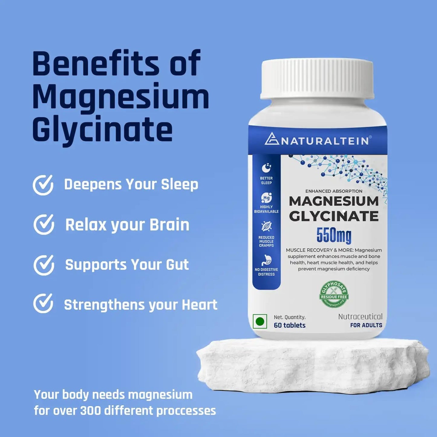Generic Magnesium Glycinate Supplement 1 Tablet