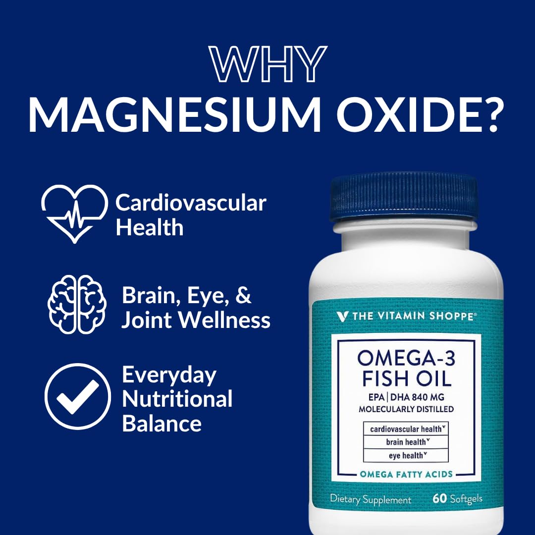 The Vitamin Shoppe Omega 3 Fish Oil 1100 mg Softgels, 60 Softgels