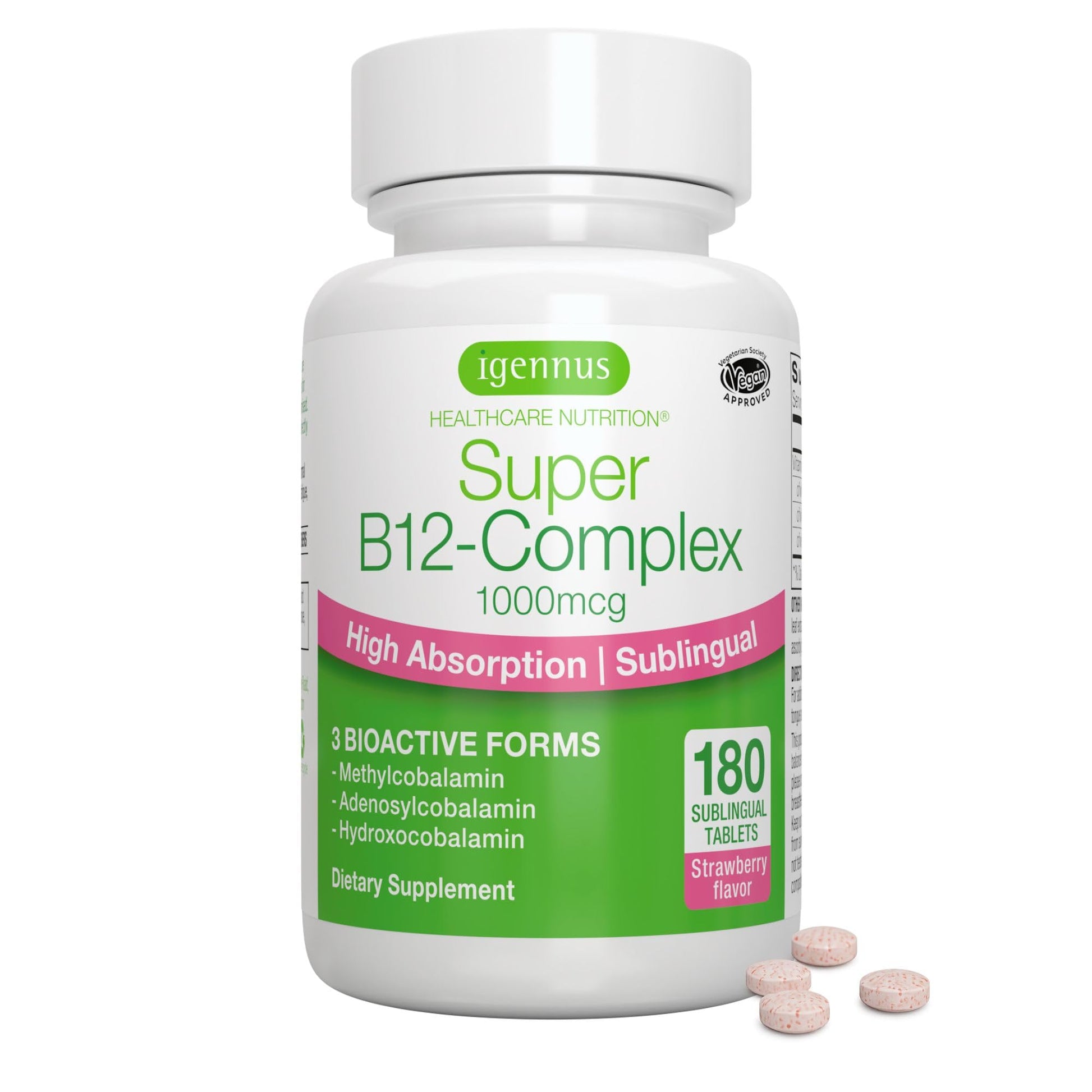 Igennus Healthcare Nutrition Vitamin B12 Complex 1000mcg Tablet 180
