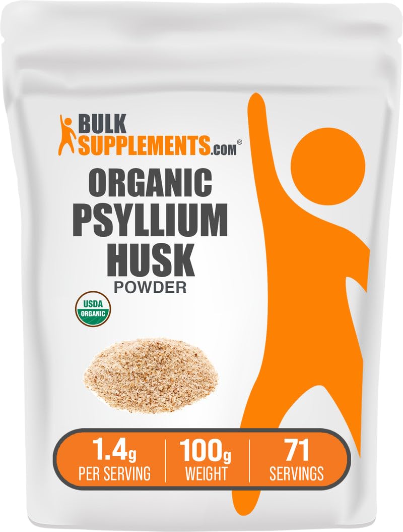 BulkSupplements Organic Psyllium Husk Powder 3.5 oz