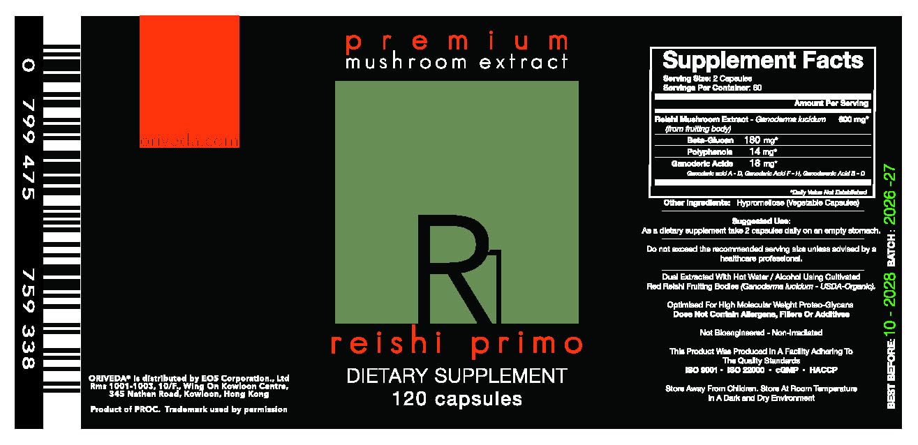 ORIVeDA REISHI Primo Capsule, 120 Capsules