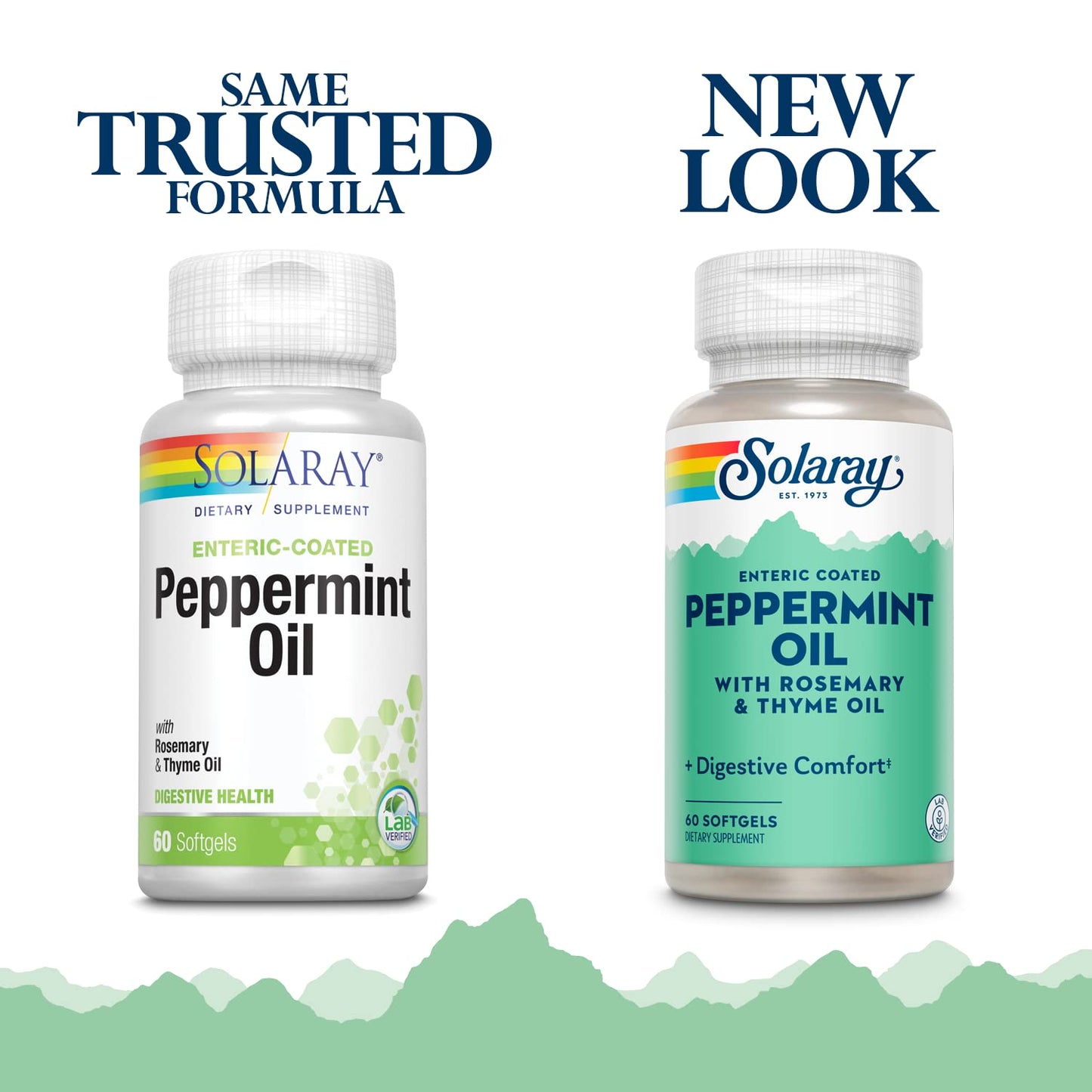 SOLARAY Peppermint Oil with Rosemary Oil & Thyme Oil Softgels, 60 Count
