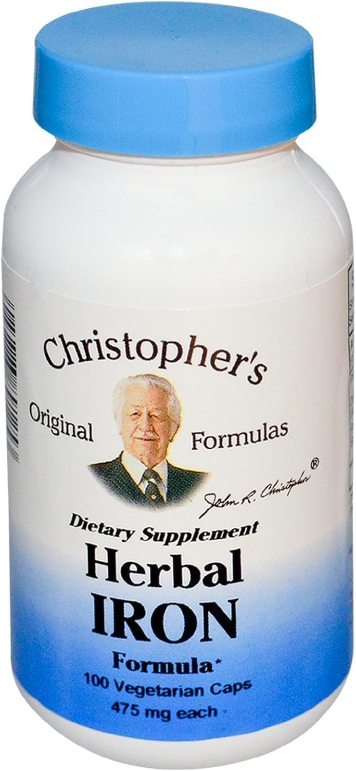 Christopher's Original Formulas Herbal Iron Formula 450 mg Capsules 100