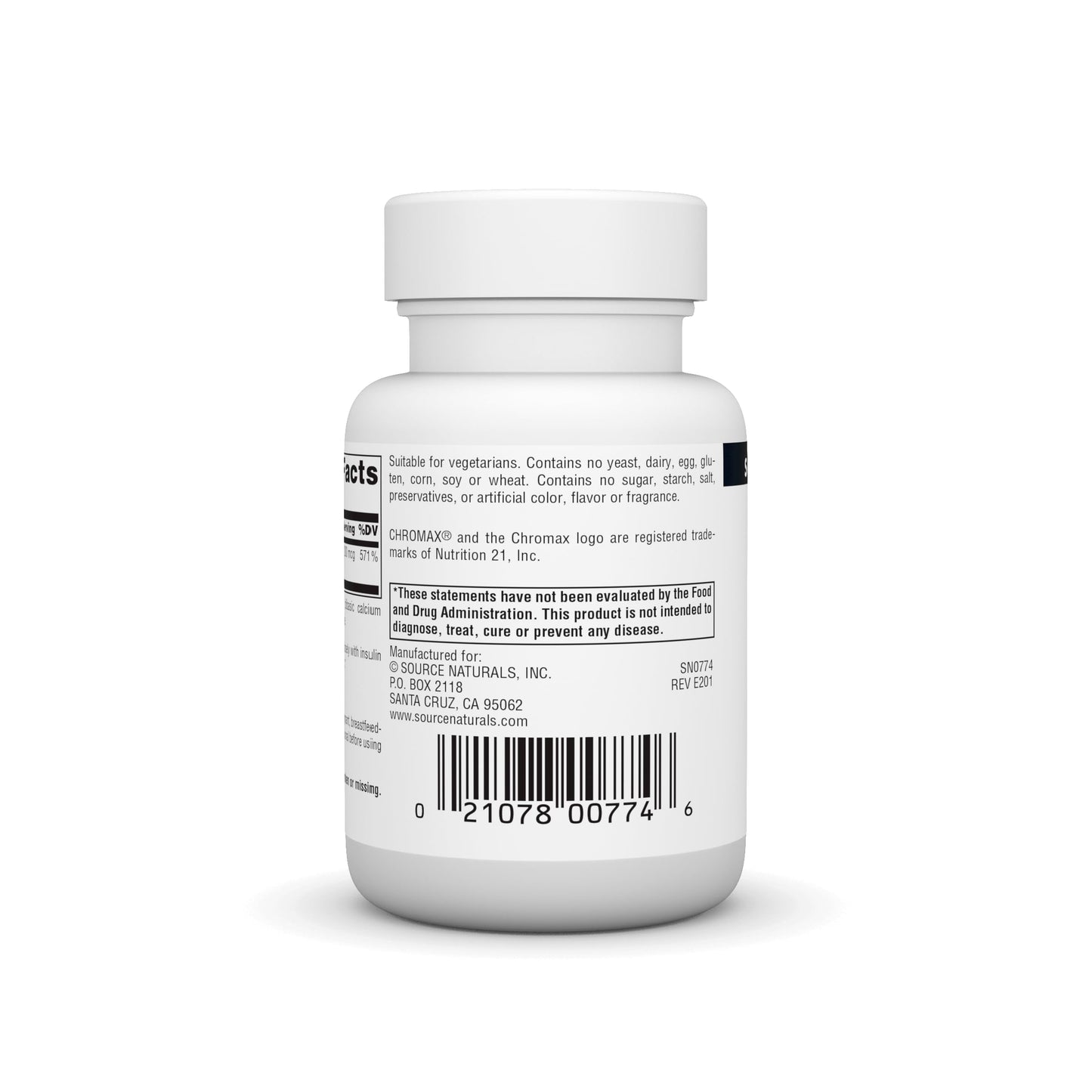 Source Naturals Chromium Picolinate 200 mcg Tablet, 120 Tablets