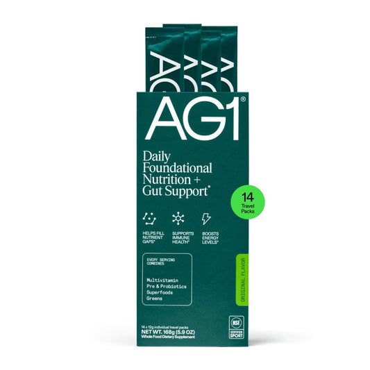AG1 Athletic Greens Powder, Travel Packs 14 Count, 5.9 Ounce