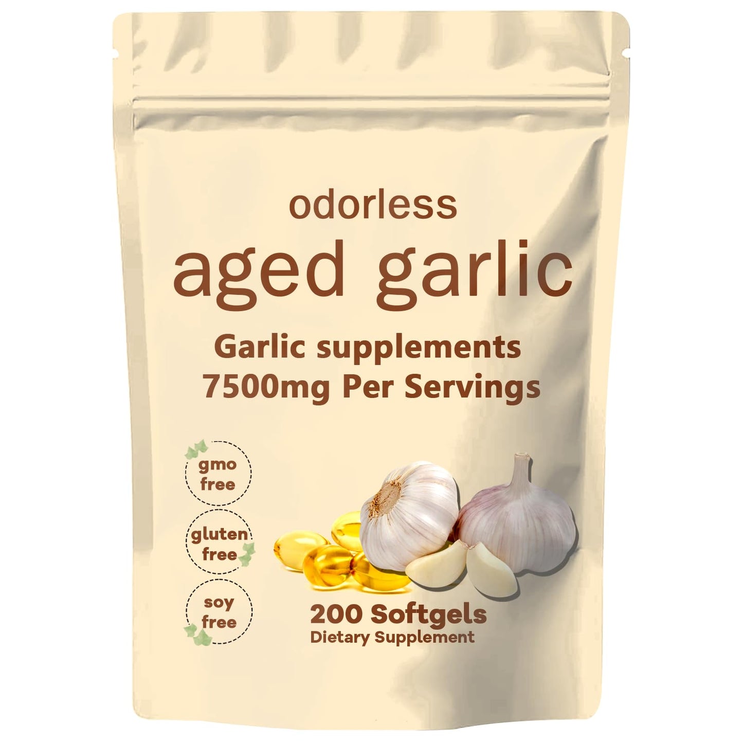 TANSPRESSO Primus Aged Garlic Extract Softgels, 200