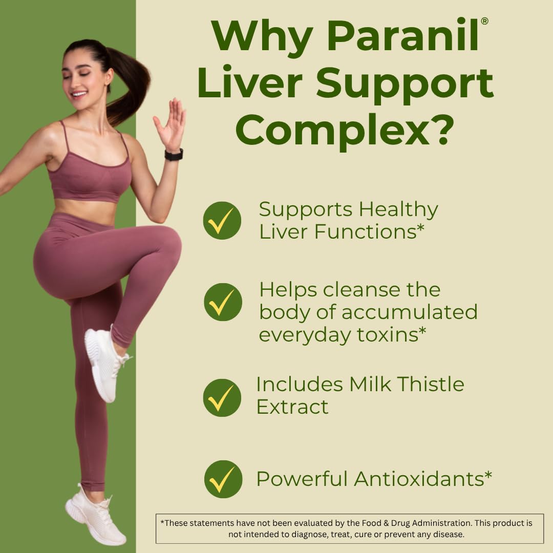 DrNatura Paranil Liver & Colon Cleanse - 17 Herbal Complex with Milk Thistle for Detoxification, 110 Vegetarian Capsules