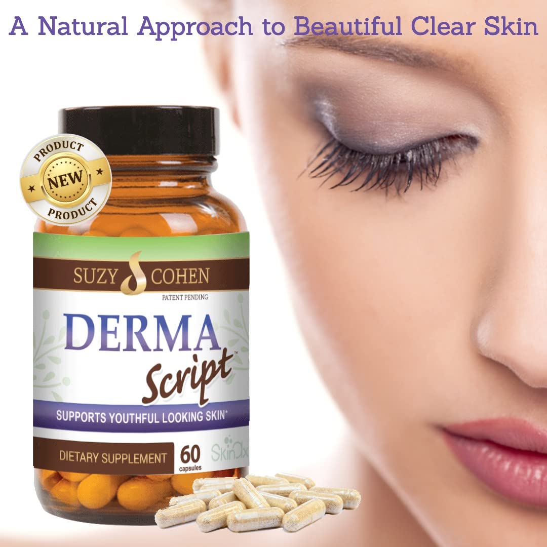 Script Essentials Derma Script Probiotic Supplement with Biotin for Clear Complexion Capsule 1 Count