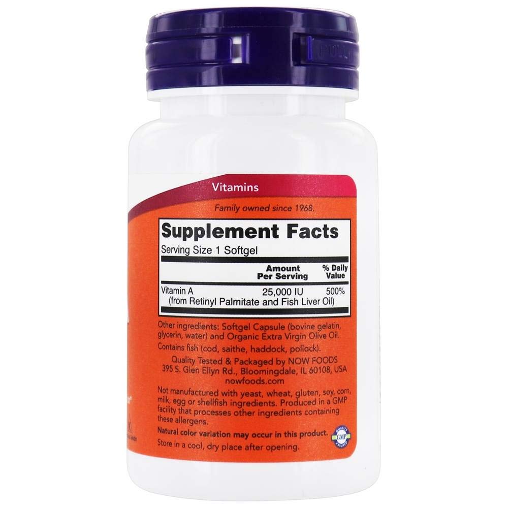 NOW Foods Vitamin A 25000 IU Softgels 100