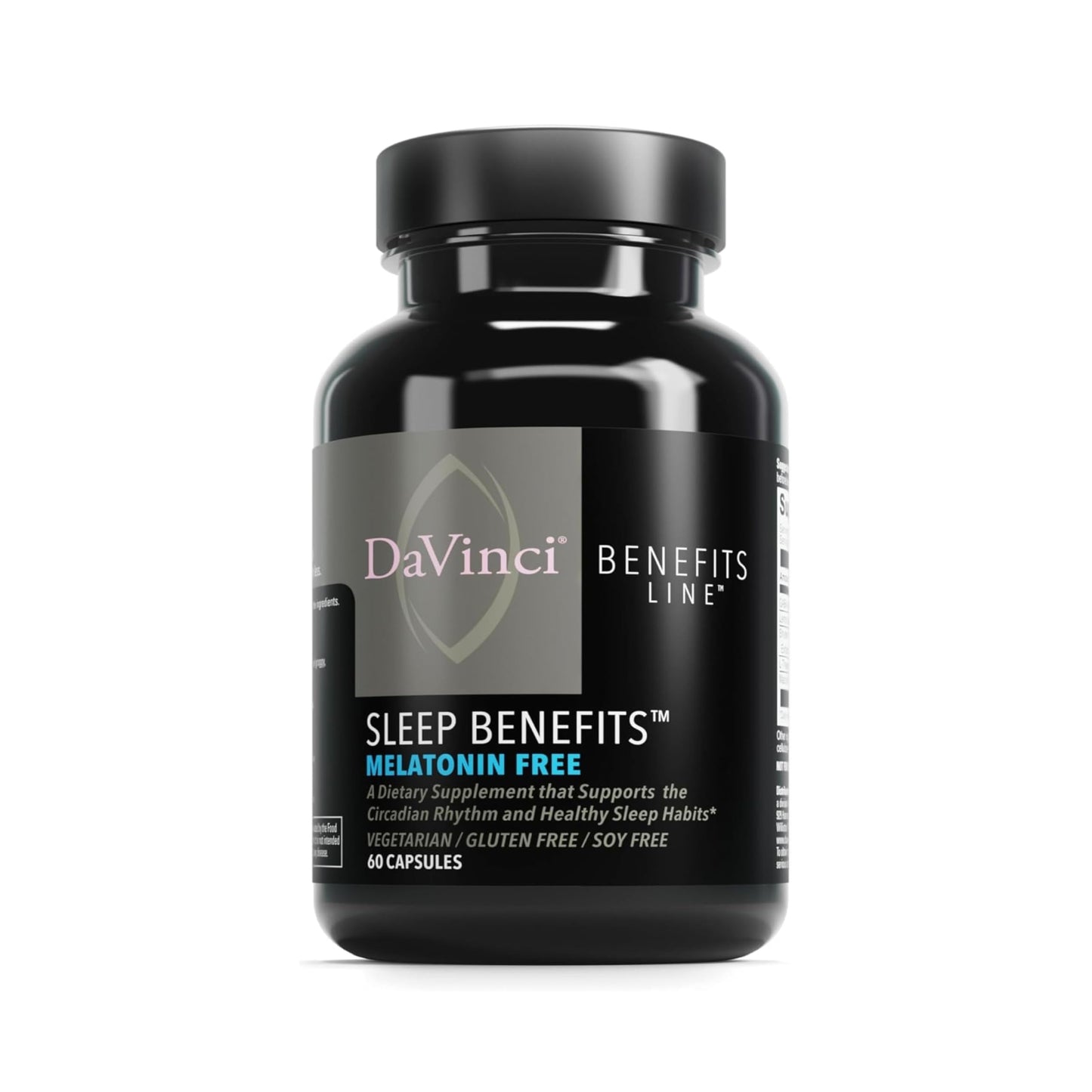 DAVINCI LABS Sleep Benefits Melatonin-Free Sleep Support Supplement, Capsule, 60 Count