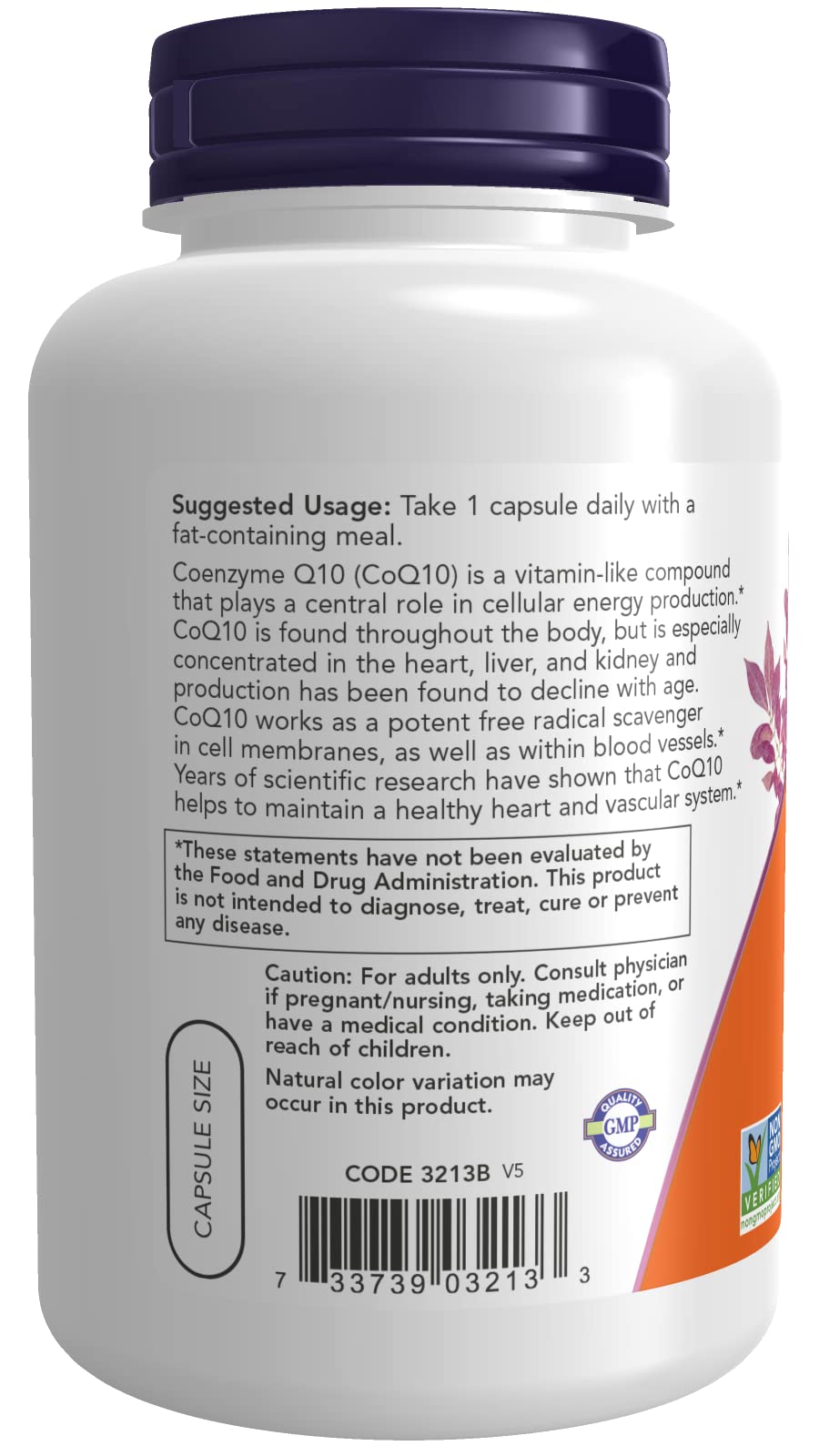 NOW Foods CoQ10 with Hawthorn Berry Vegetarian 100 mg Capsule, 180 Count