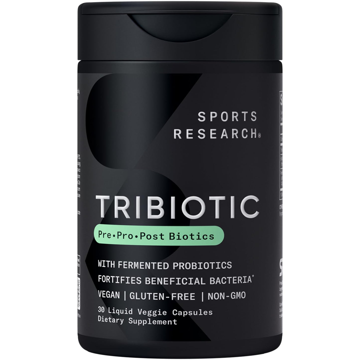 Sports Research Tribiotic 3-in-1 Pre, Prost & Probiotic Capsule 30