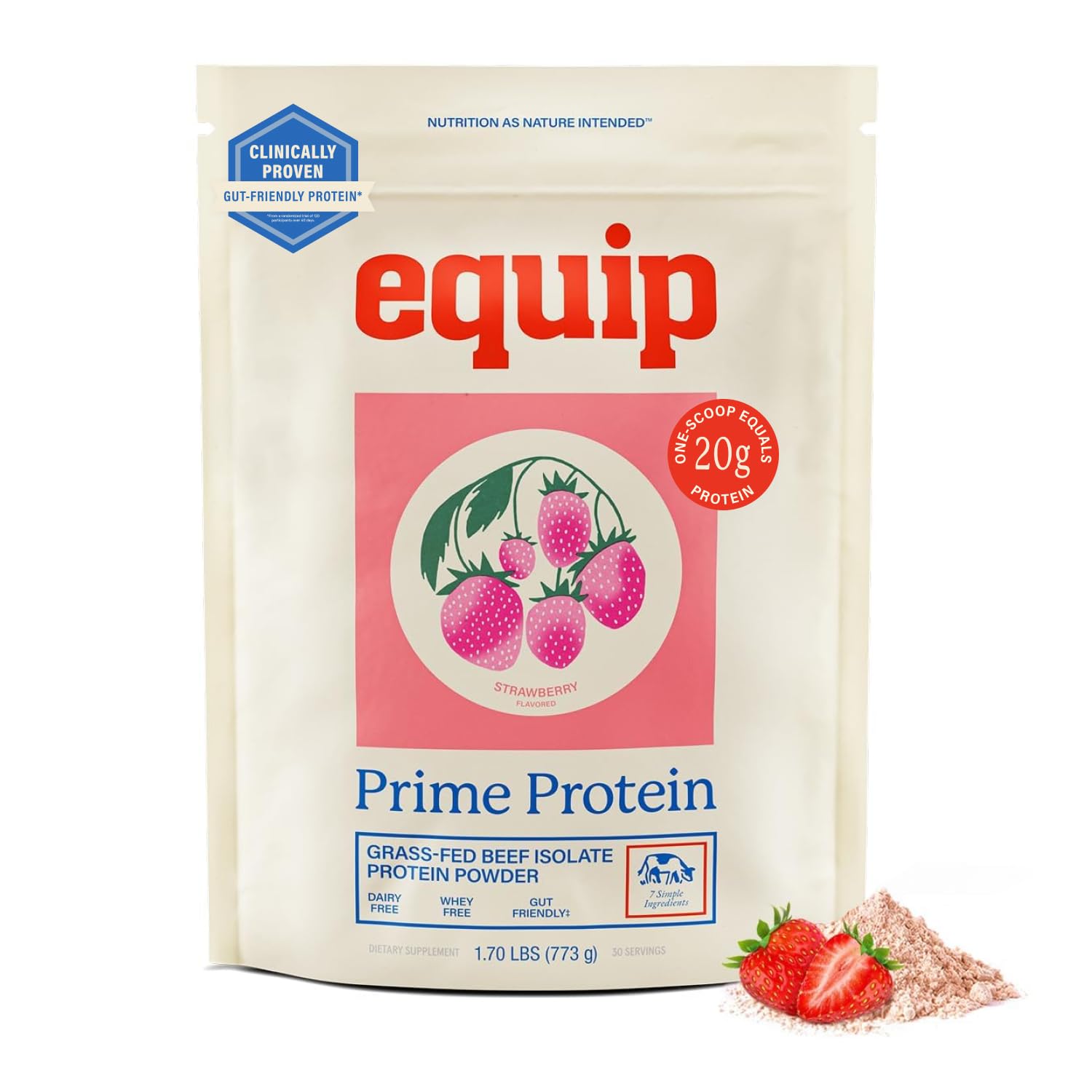 Equip Prime Protein Powder 30 Servings Strawberry