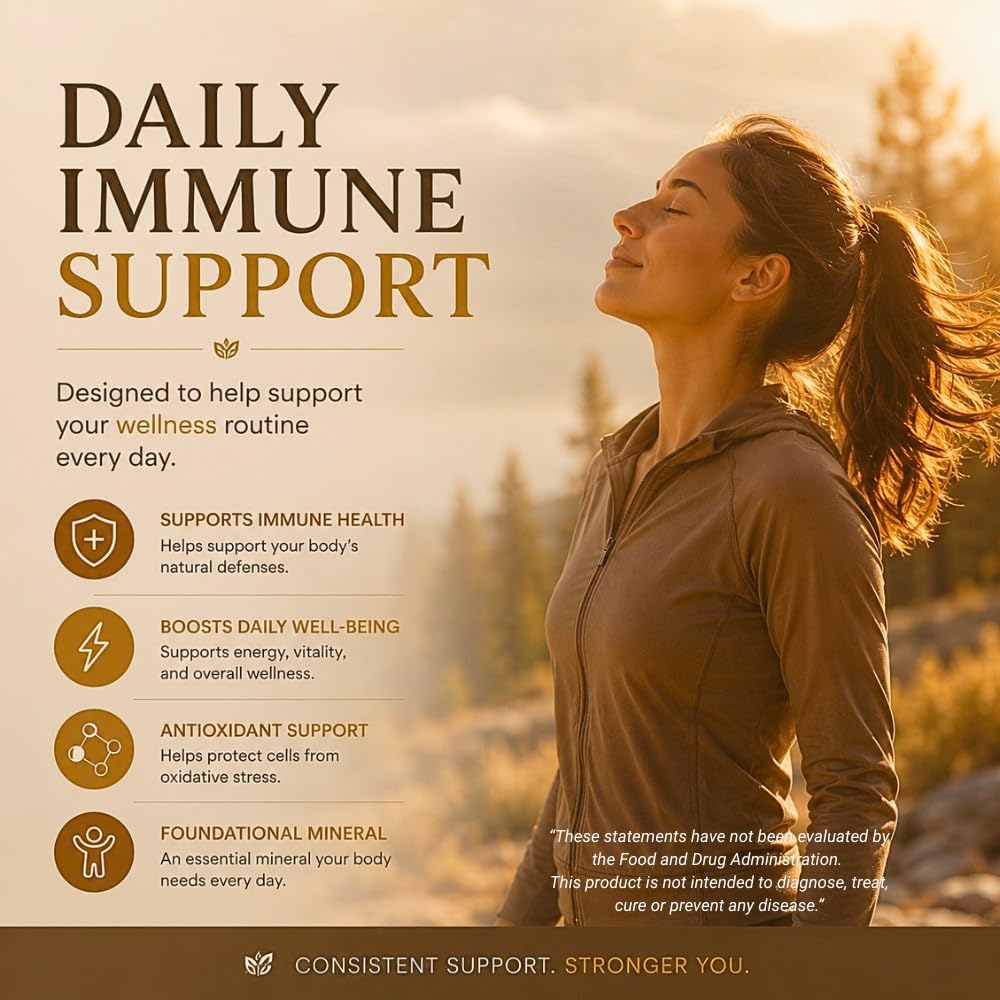 ALNIMA Halal Zinc 50 mg – Immune & Antioxidant Support Supplement for Men and Women Tablet, 100 Tablets
