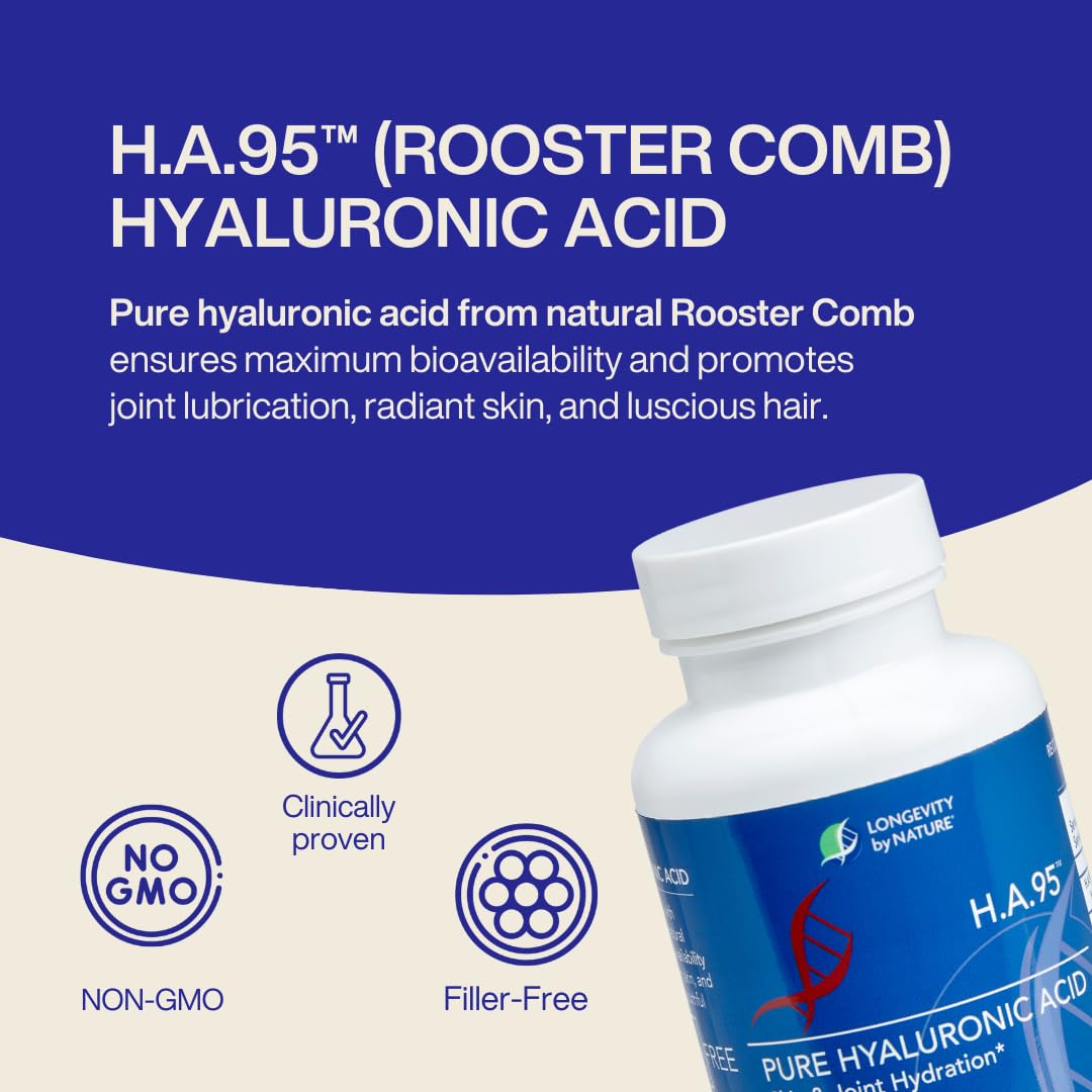 Longevity by Nature H.A.95 Hyaluronic Acid Capsules 60