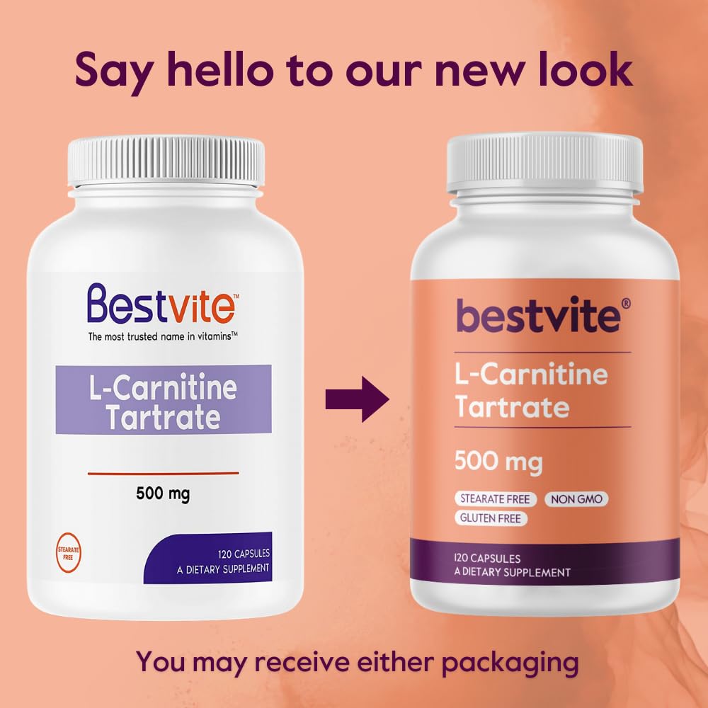 BESTVITE L-Carnitine Tartrate 500mg Capsule, 240 Capsules