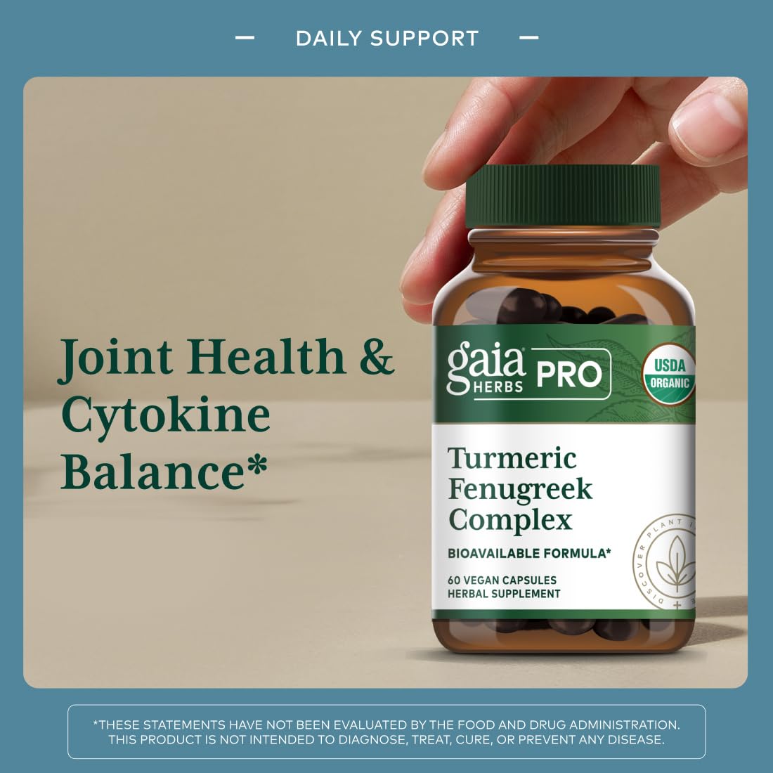 Gaia Herbs PRO Turmeric Fenugreek Complex Capsules 60 Count