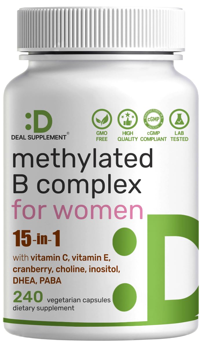 DEAL SUPPLEMENT Methylated B Complex for Women 240 Vegetarian Capsules