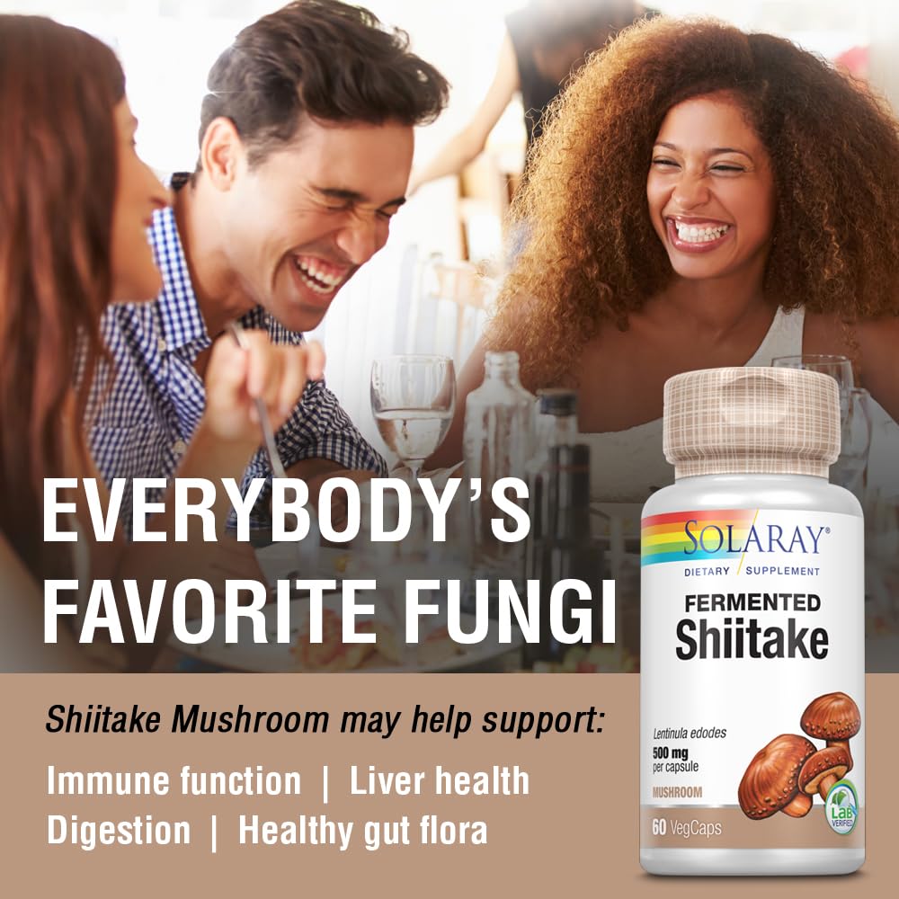 SOLARAY Fermented Shiitake Mushroom 500mg VegCap 60