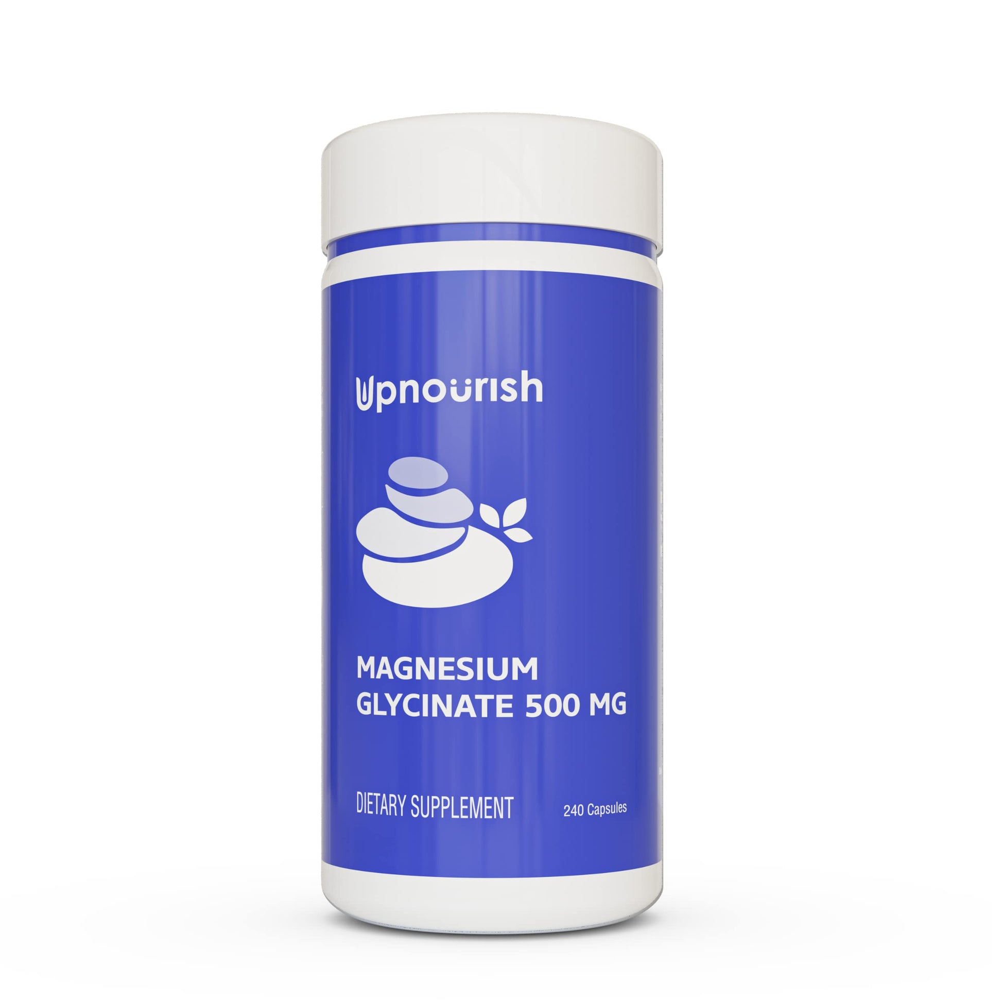 UpNourish Magnesium Glycinate Chelate 500mg Capsules, 240 Count