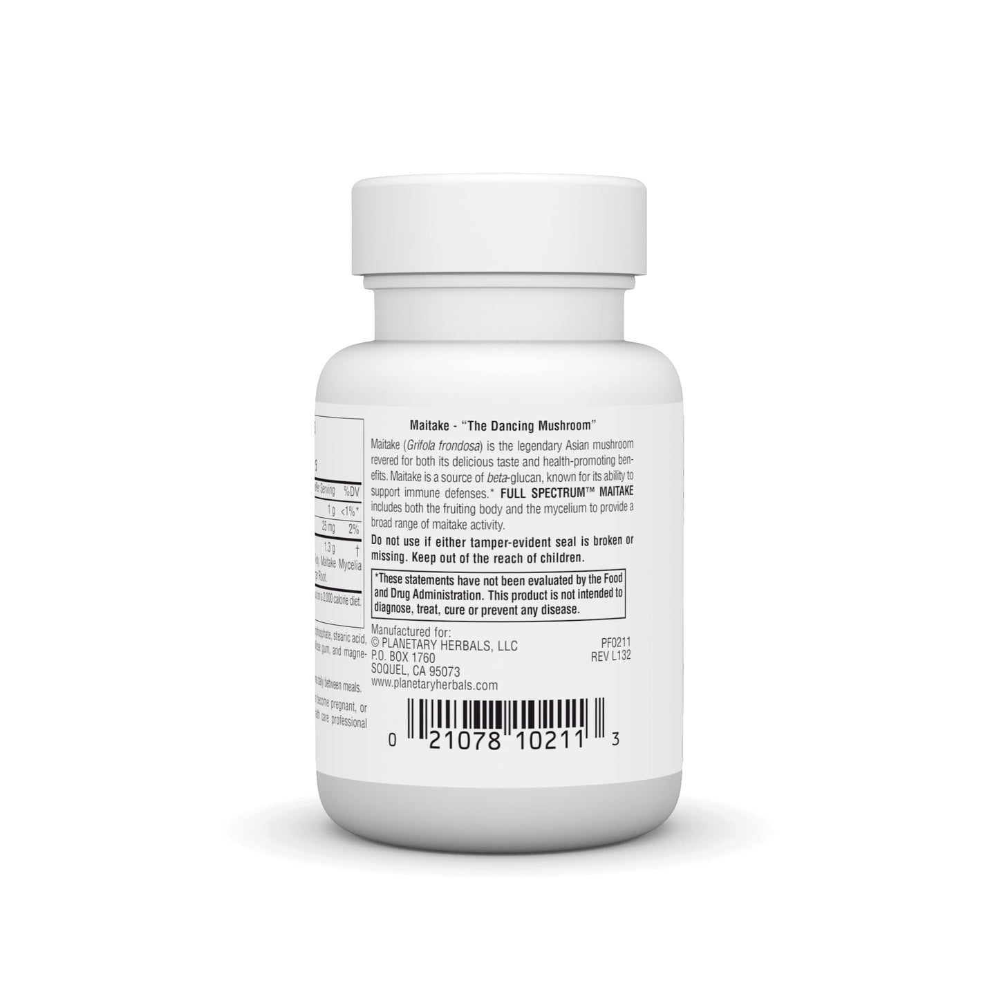 Planetary Herbals Full Spectrum Maitake Mushroom 650mg - 30 Tablets