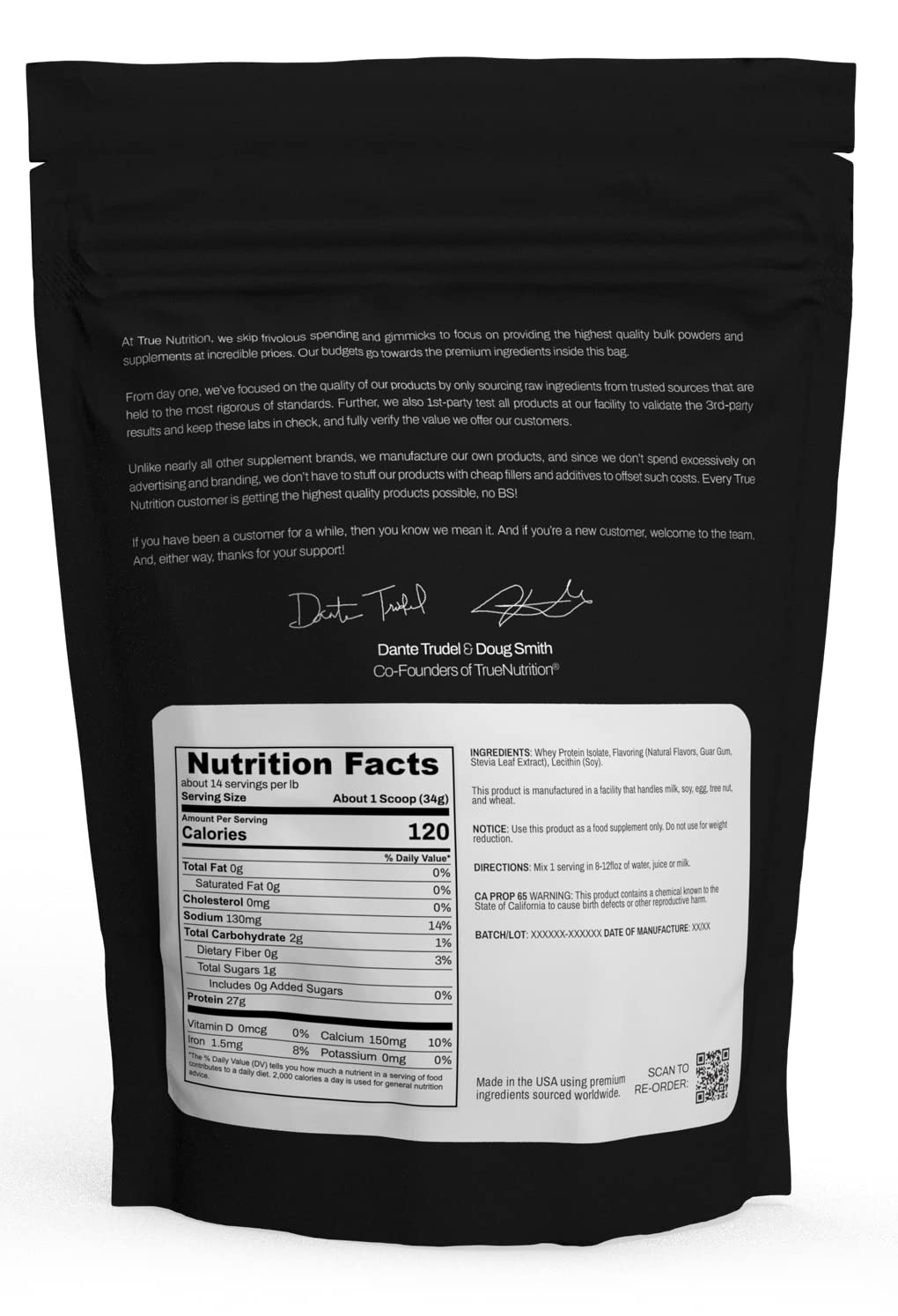 True Nutrition Whey Protein Isolate French Vanilla Powder, 16 Servings