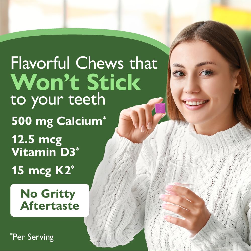 Celebrate Bariatric Supplements Calcium Citrate Soft Chews 500mg with 500 IU Vitamin D3, 90 Count